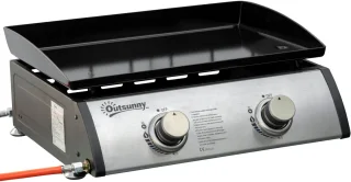 Outsunny Gasgrill 48,5x46x21 cm Silber