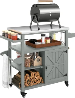 De Outsunny Grillwagen in één oogopslag