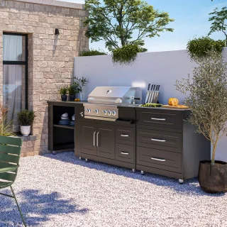 Oviala Memphis Buitenkeuken 3 Modules Barbecue