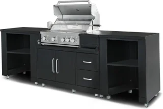 Oviala Memphis buitenkeuken met zwarte barbecue