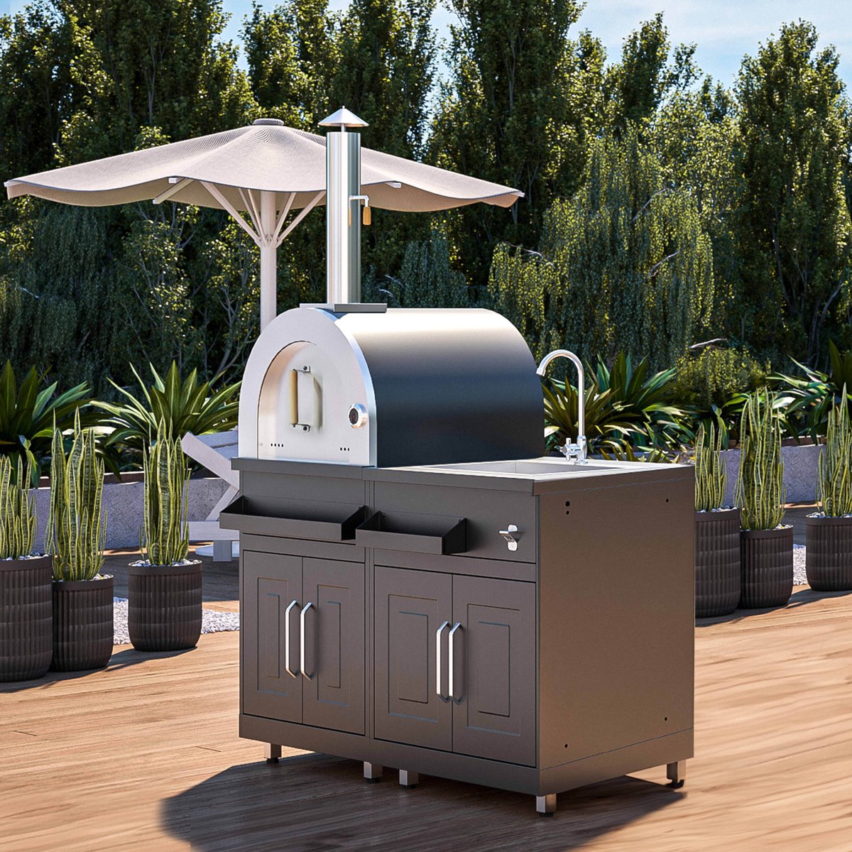 Wat vinden we goed aan de Oviala Memphis Metalen Buitenkeuken