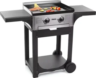 Princess 105055 FR Gasbakplaat met Trolley RVS/Zwart