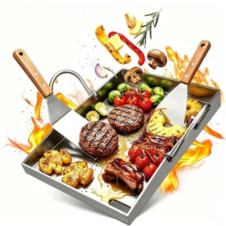 Roestvrijstalen grillplaat voor gasbarbecue