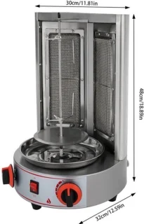 Rotisserie grill – verticale BBQ-gasgrill met motor