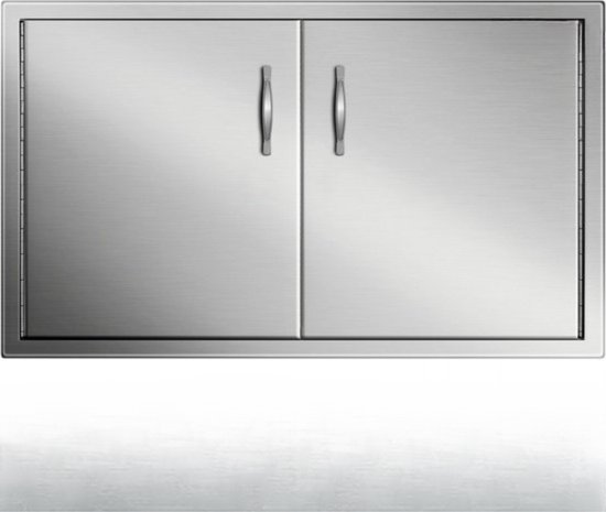 RVS BBQ dubbele deur 88x48 cm