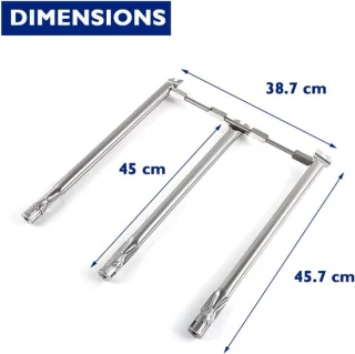 RVS branderset voor Weber Spirit 300-serie (69787)
