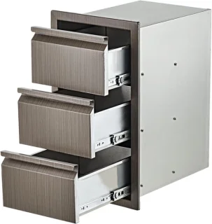 Rvs inbouw ladekast 3 lades
