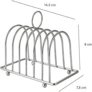 RVS Toastrek Broodhouder Zilver Compact Formaat 1 Stuk
