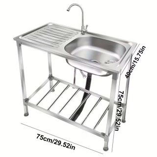 De RVS Vrijstaande Gootsteen - Enkel Wasbak in één oogopslag