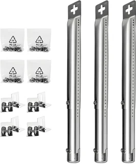 Set van 3 universele gasgrillbranders van RVS