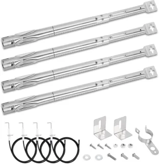 Set van 4 universele roestvrijstalen branders voor gasbarbecues