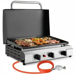 Krachtig en draagbaar: Seth Select 3-pits gasplancha voor overal BBQ-plezier