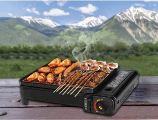 SMH LINE Draagbare Party Grill Gas Barbecue inclusief 4 Gasflessen
