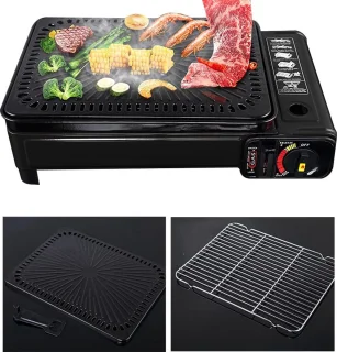 SMH LINE Draagbare Party Grill Gas Barbecue inclusief 4 Gasflessen