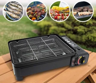 SMH LINE Draagbare Party Grill Gas Barbecue inclusief 4 Gasflessen