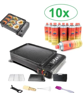 SMH LINE Party Grill Safari Chef inclusief 10 gasflessen