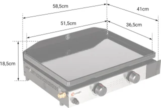 SOLIA 200 Gasbakplaat 2-pits