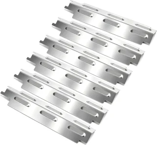 Stainless Steel Brandersdeksel 35.5CM voor Gasgrill, Vervangende Flame Distributor, BBQ Accessoires Set van 6