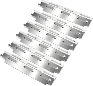Stainless Steel Brandersdeksel 35.5CM voor Gasgrill, Vervangende Flame Distributor, BBQ Accessoires Set van 6