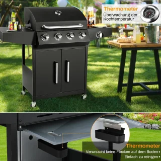Stemily Gas BBQ 4 Branders 1 Zijbrander