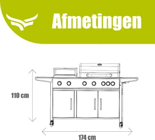 SUMM Salvatore Zwart Stalen Barbecue Pizza Oven Grill