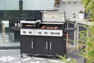 SUMM Salvatore Zwart Stalen Barbecue Pizza Oven Grill