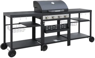 sweeek Danglars Barbecue 4 Branders Zwart Staal
