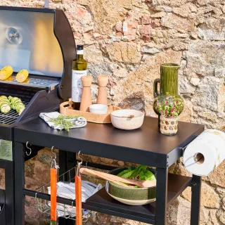 sweeek Danglars Barbecue 4 Branders Zwart Staal