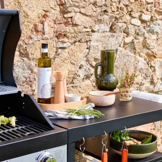 sweeek Danglars Barbecue 4 Branders Zwart Staal