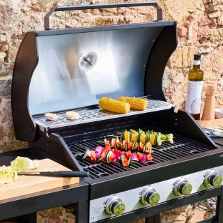 sweeek Danglars Barbecue 4 Branders Zwart Staal