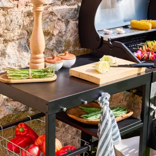 sweeek Danglars Barbecue 4 Branders Zwart Staal