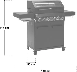 TAINO Platinum Yamara Dark 4+2 Gasgrill