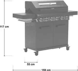 TAINO Platinum Yamara Dark gasgrill