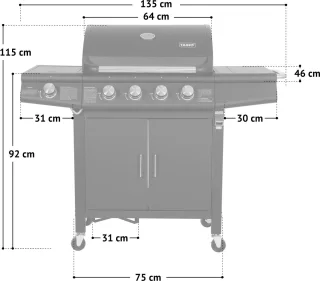 TAINO RED 4+1 Gasbarbecue