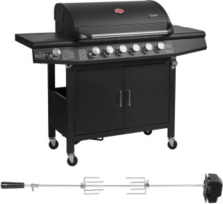 De TAINO RED 6+1 gasgrillwagen in één oogopslag