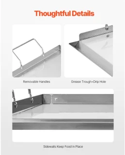 Teppanyaki Grillplaat RVS 58,5 x 36,5 cm