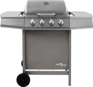 The Living Store Gasbarbecue 4 branders zilver