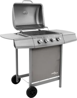 The Living Store Gasbarbecue 4 branders zilver