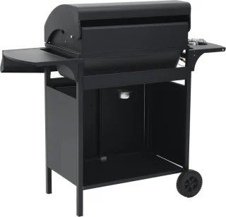 The Living Store Gasbarbecue 4+1 kookzone staal zwart