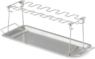 De Universeel Kippenvleugelhouder BBQ RVS in één oogopslag