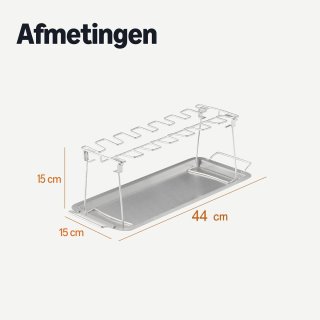 Wat vinden we goed aan de Universeel Kippenvleugelhouder BBQ RVS