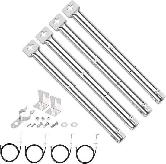 Universeel Roestvrijstalen Brandervervanging 31-44cm - 4 stuks