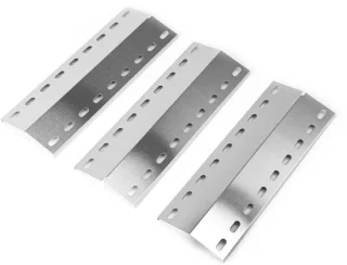 Universele branderafdekking van roestvrij staal 39,5 x 15 cm, 3 stuks