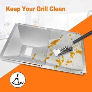 Universele vetbak 38-65 cm voor gasgrill