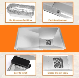 Universele vetbak 38-65 cm voor gasgrill