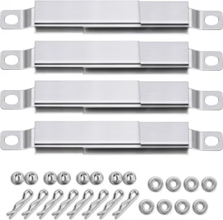 Verstelbare BBQ-kruisbrander RVS (4 stuks)