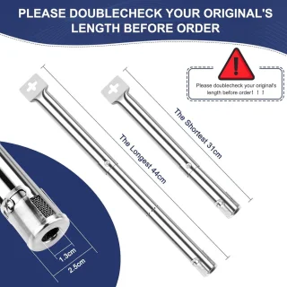 Verstelbare RVS branderbuis 31-44 cm - 4 stuks