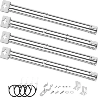 Verstelbare RVS branderbuis 31-44 cm - 4 stuks