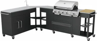 vidaXL Buitenkeuken Missouri 4 Branders