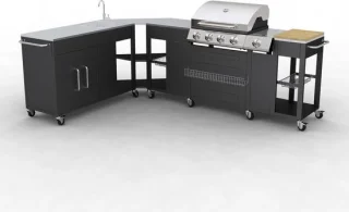 vidaXL Buitenkeuken Missouri 4 Branders